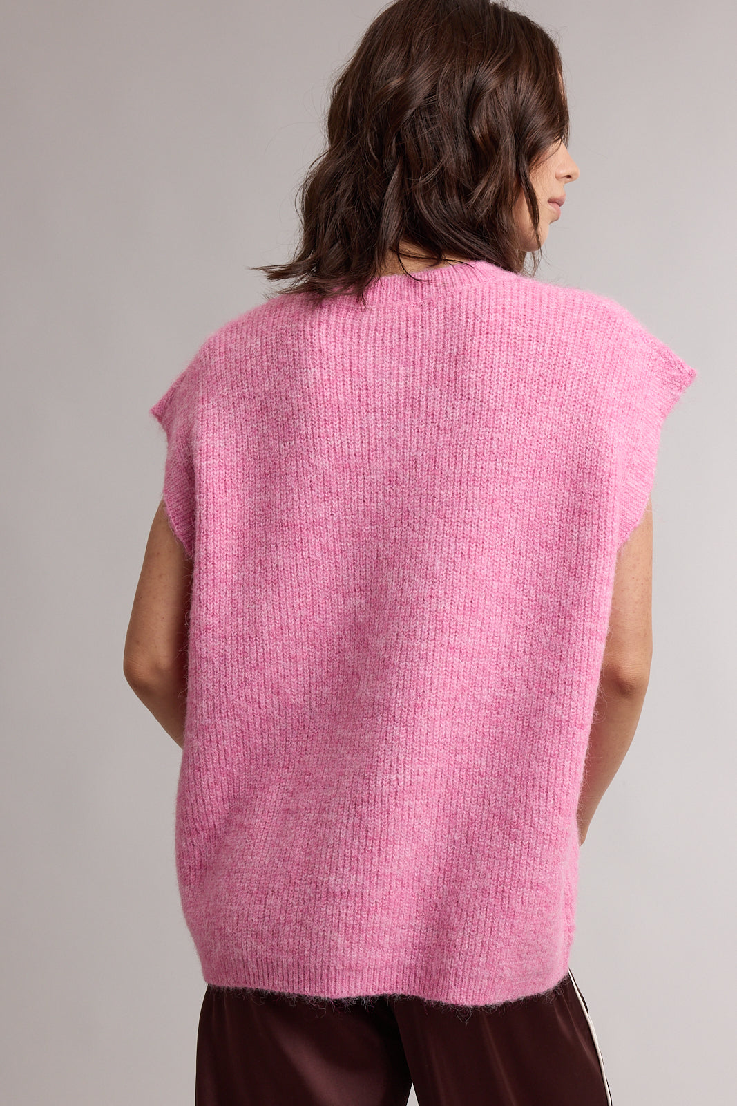 Liza Sweater Vest- Hibiscus