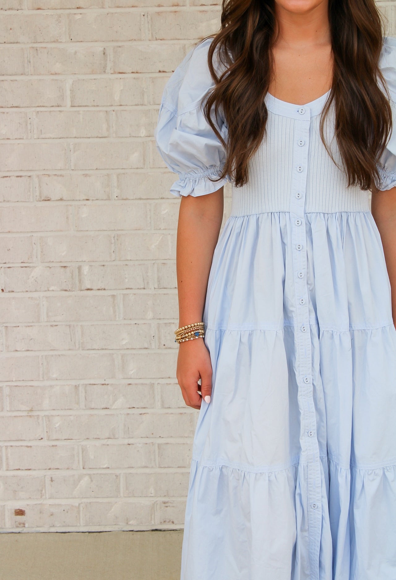 Kora Midi Dress- Blue