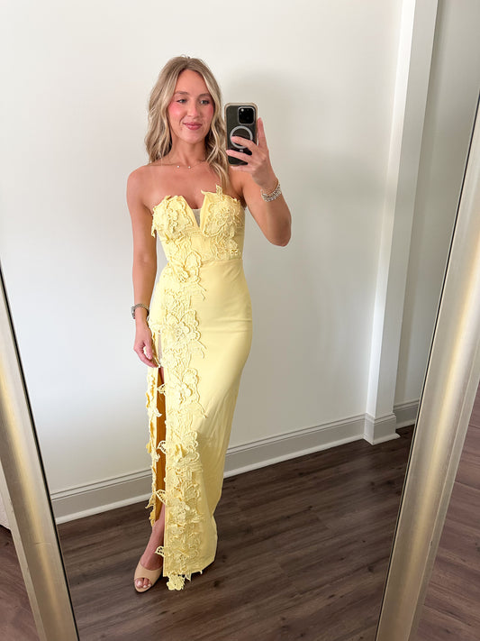The Belleview Garden Dress- Yellow