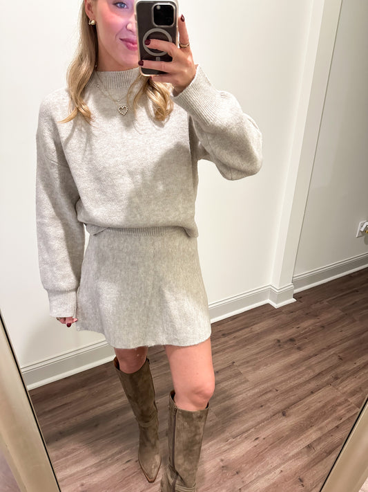 Parker Oatmeal Skirt Set