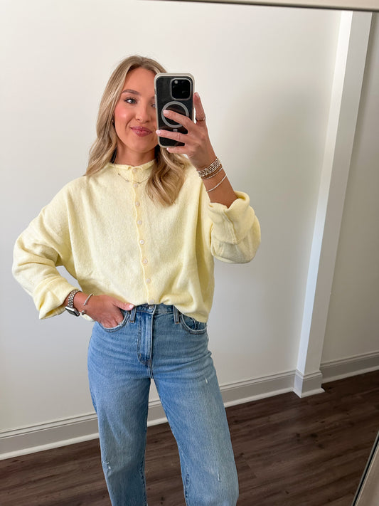 Piper Cardigan- Butter Yellow