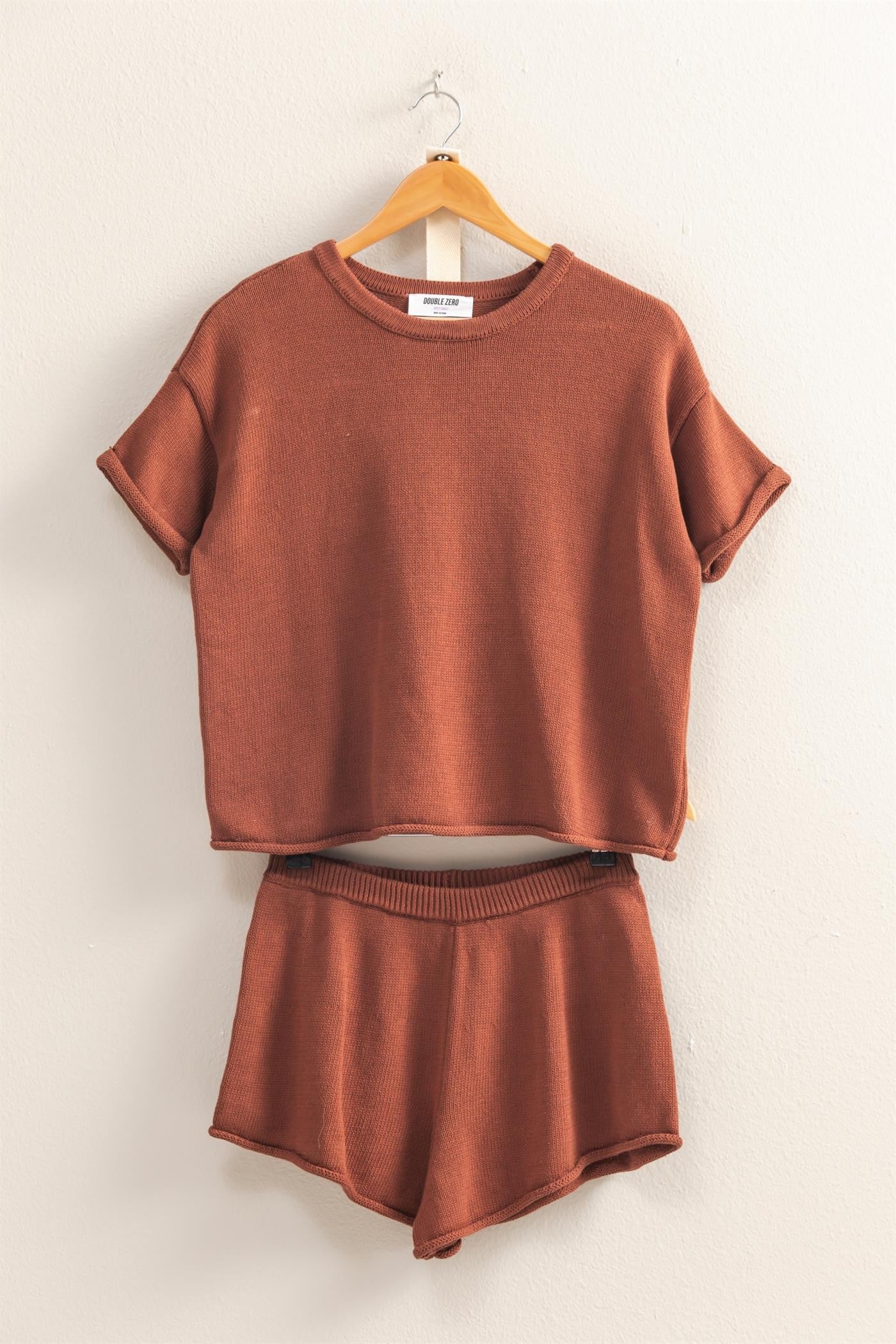 Lara Knit Set- Chestnut