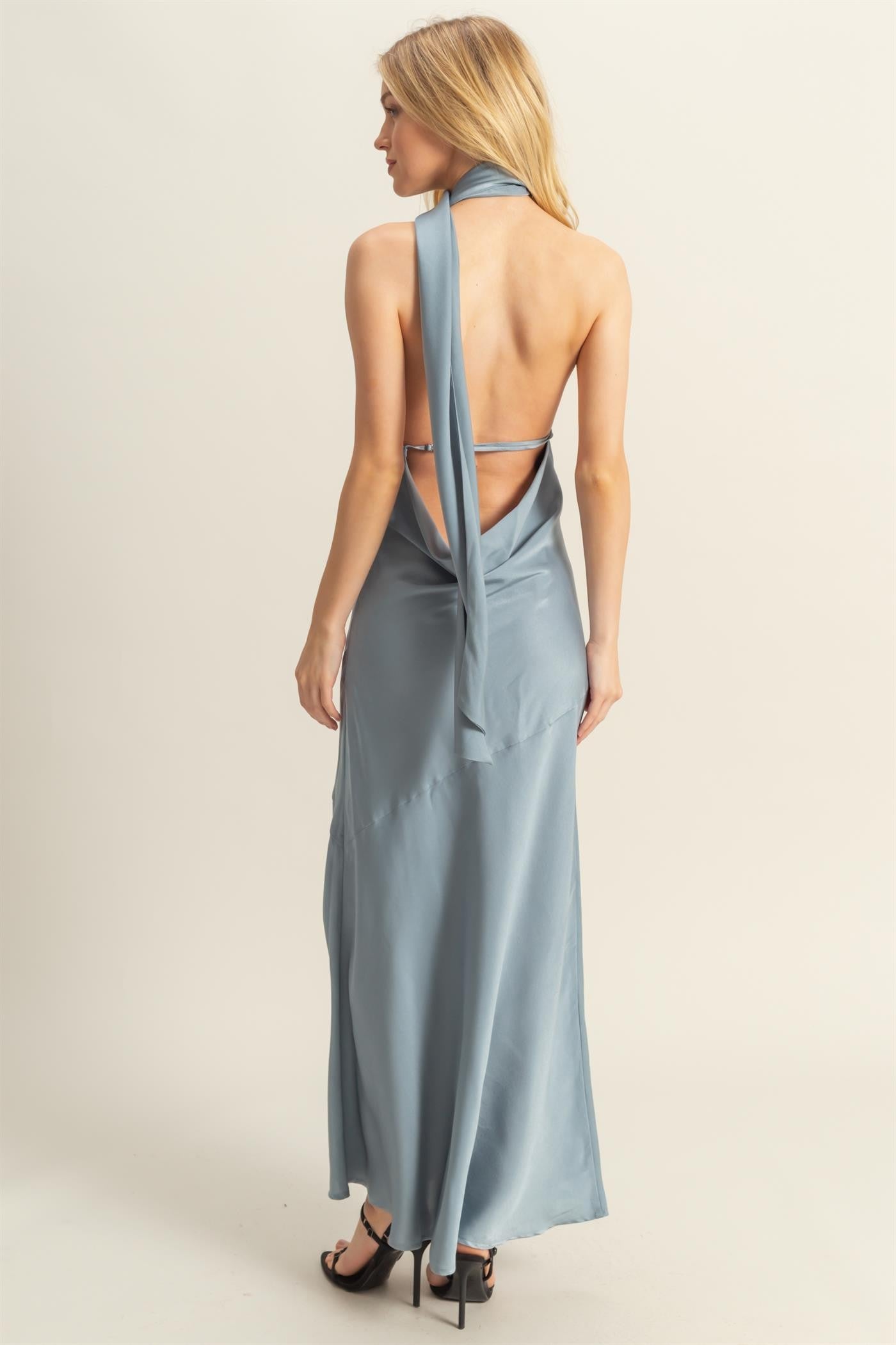Harley Satin Maxi- Blue