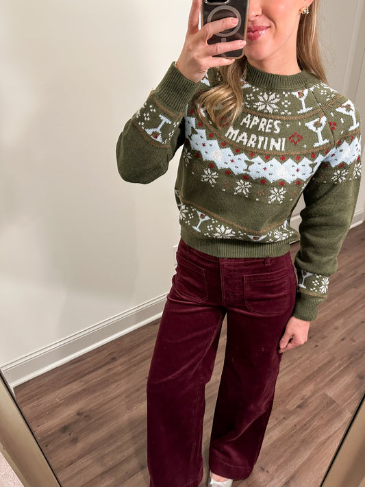 Apres Martini Sweater- Olive
