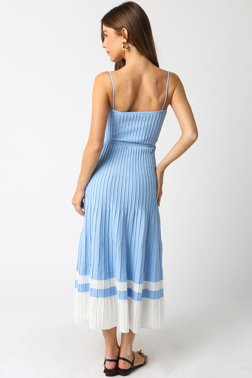 Kenzie Dress- Blue/Ivory