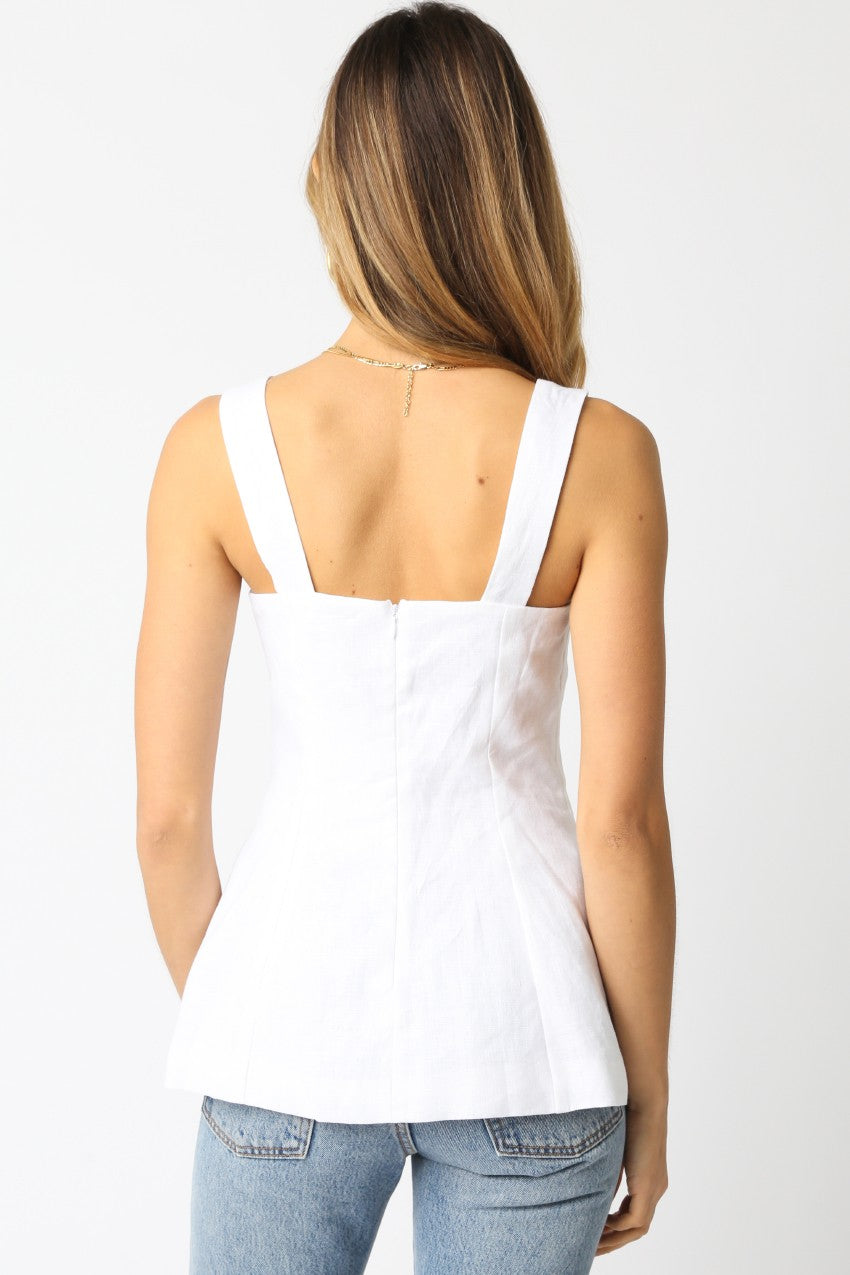Noor Flare Top- White