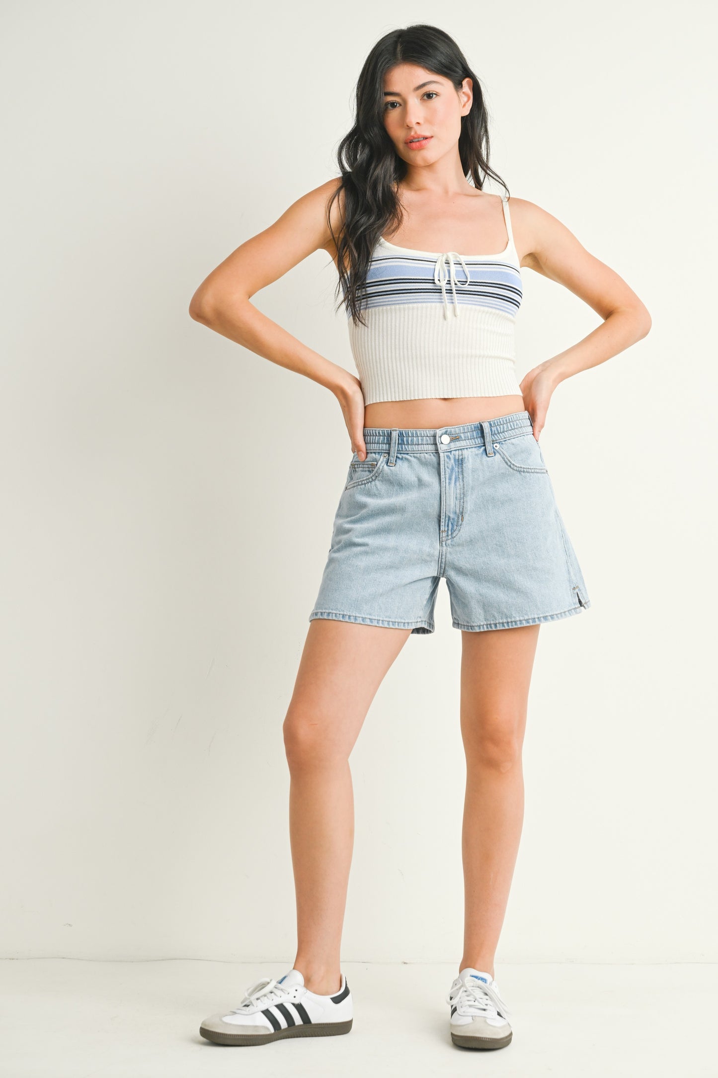 Elastic Waist Mom Short- Light