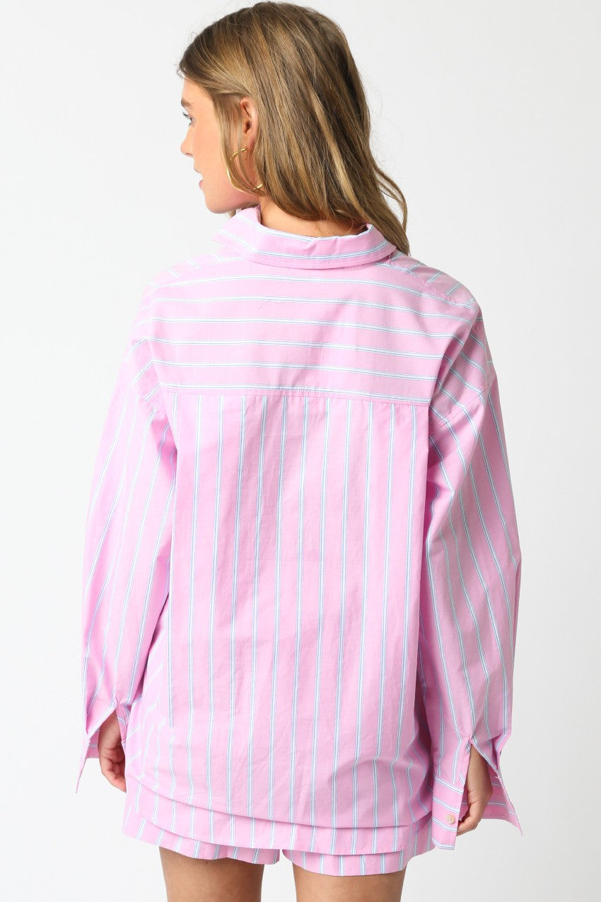 Dove Stripe Set- Pink/Blue