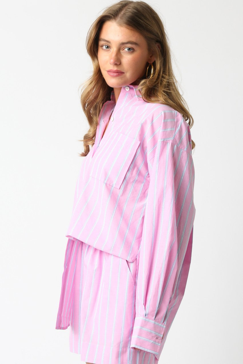 Dove Stripe Set- Pink/Blue