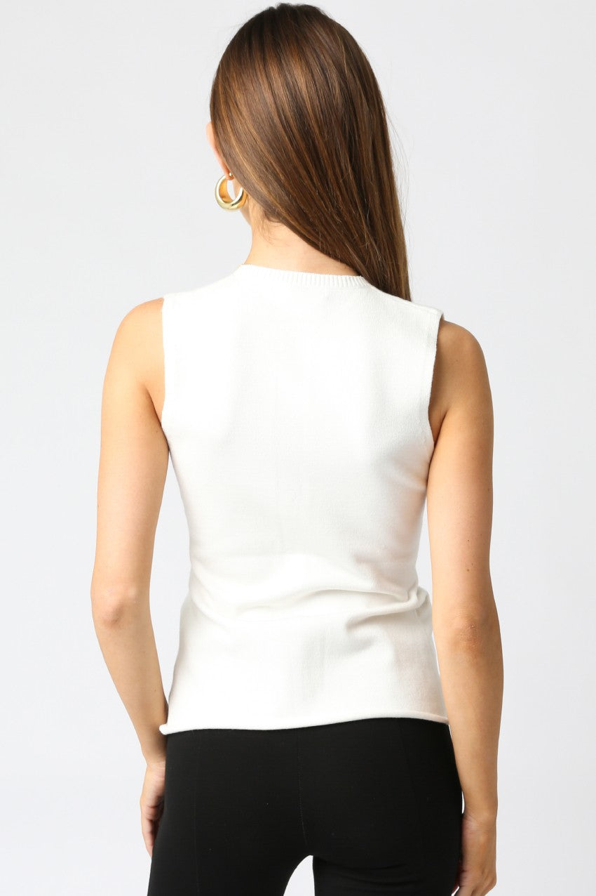 Mila Knit Top- White