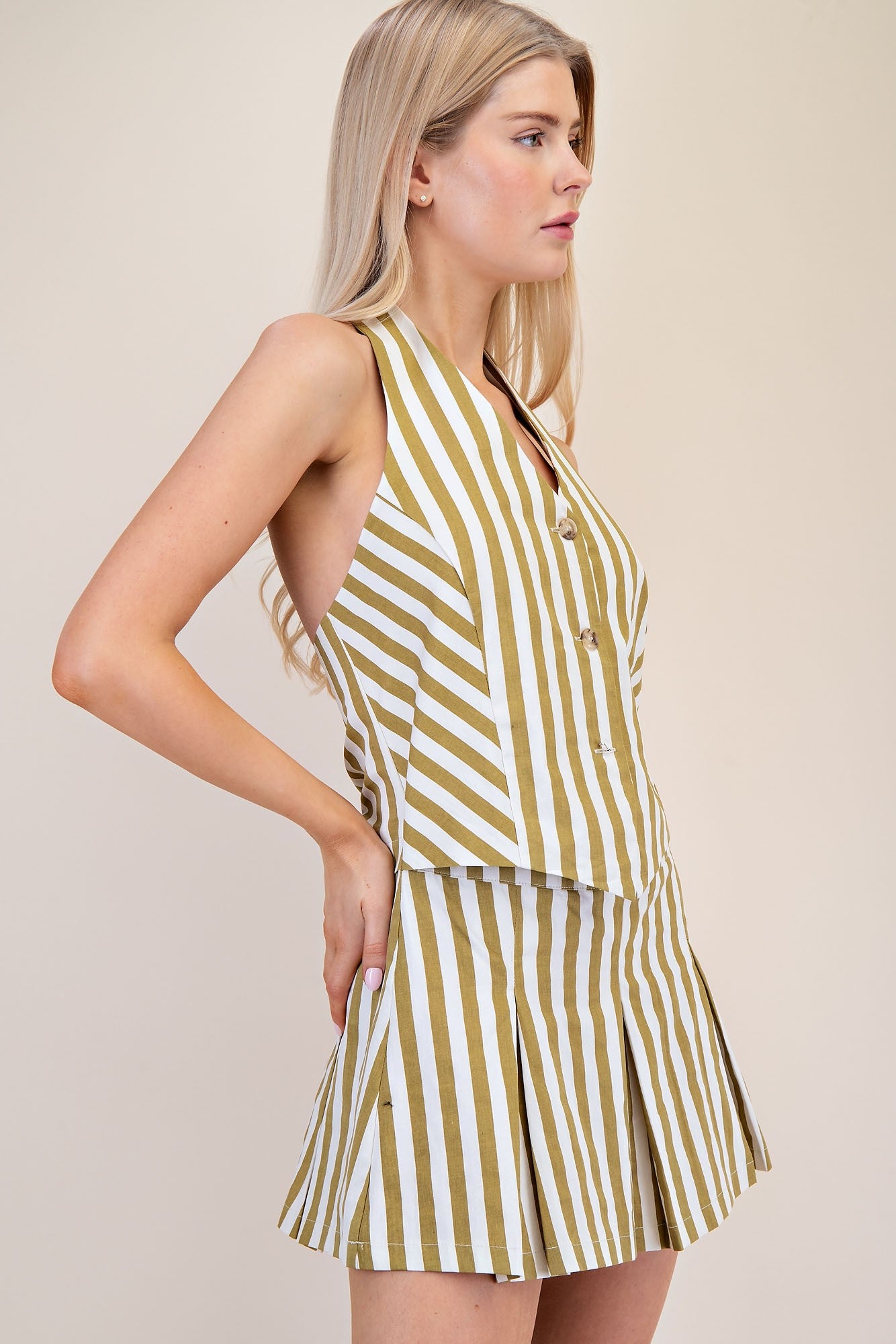 Maren Stripe Mini- Sage
