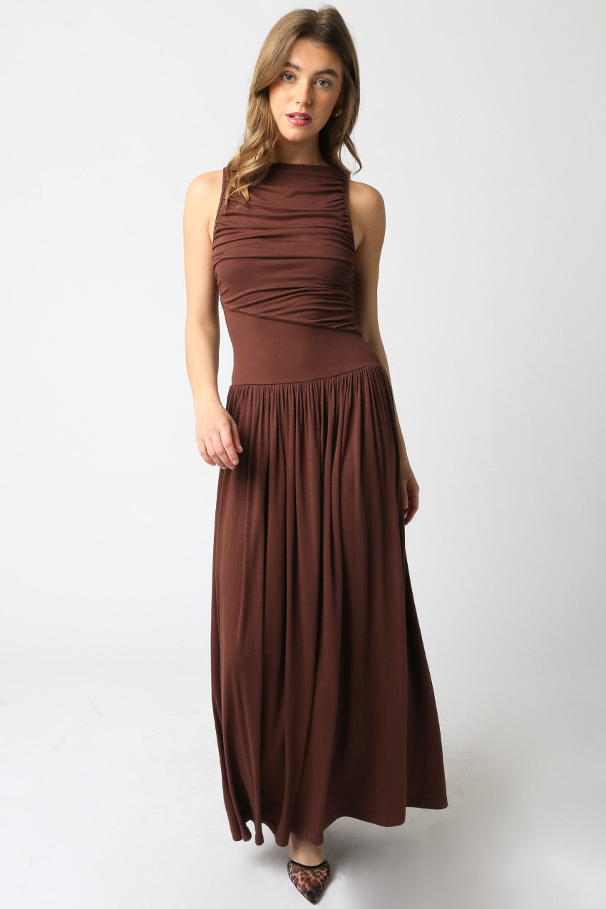 Leni Maxi Dress- Brown