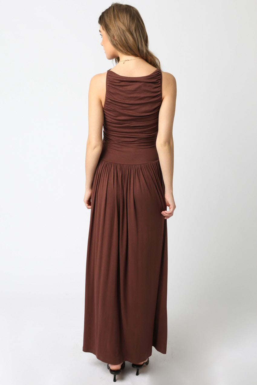 Leni Maxi Dress- Brown