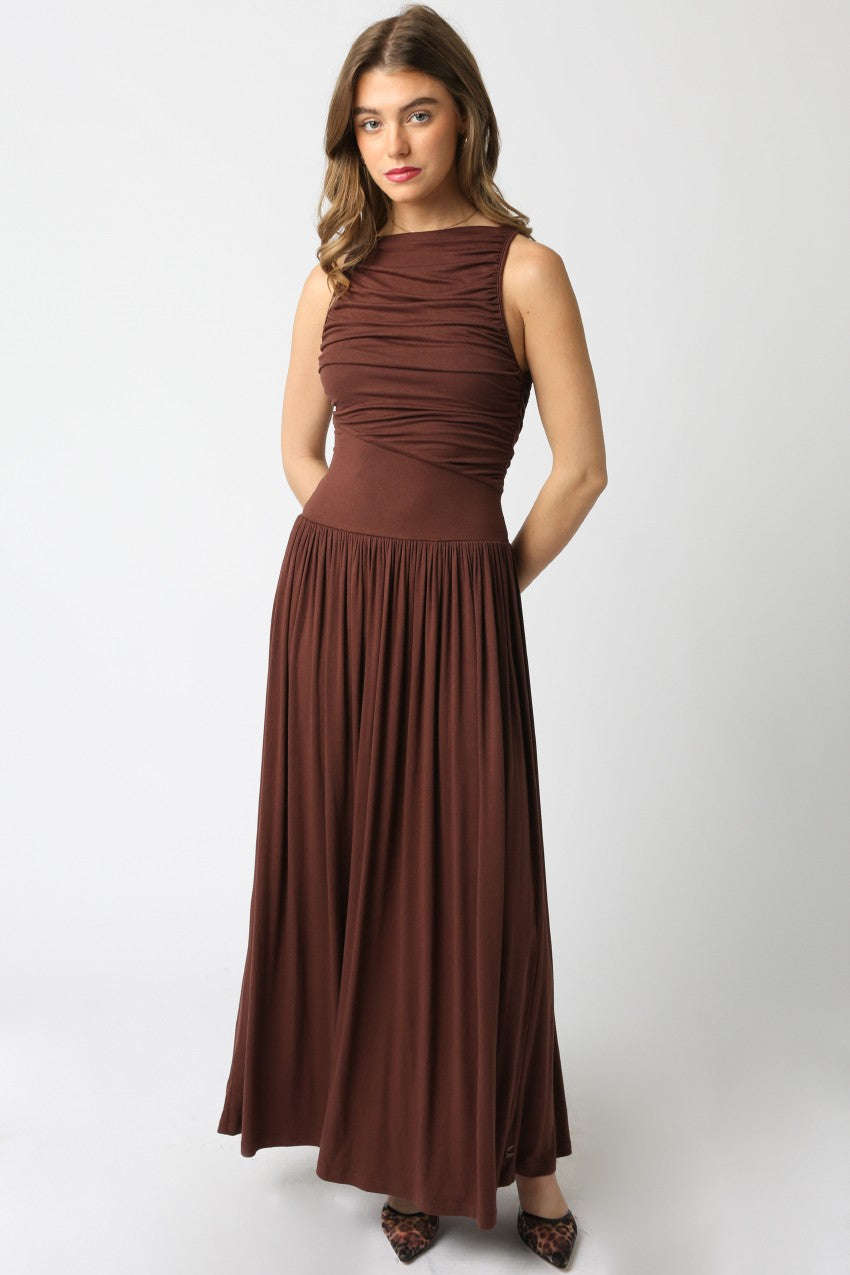 Leni Maxi Dress- Brown