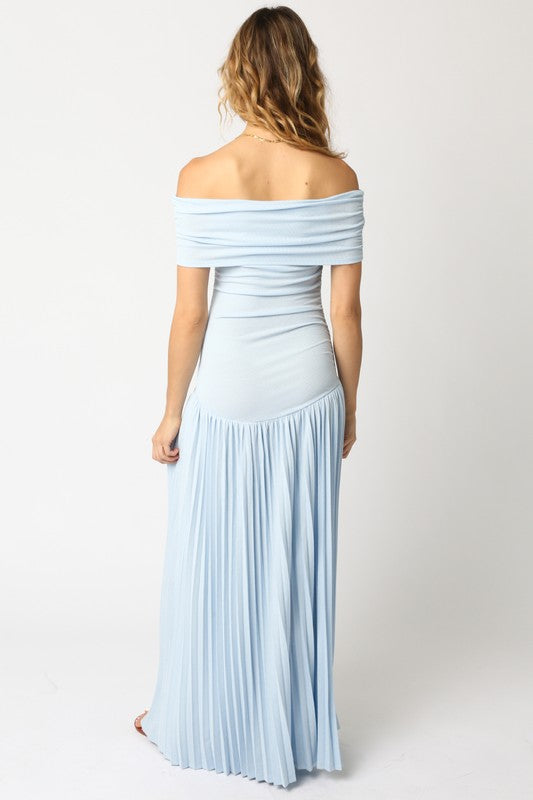 Elina Drop Dress- Blue