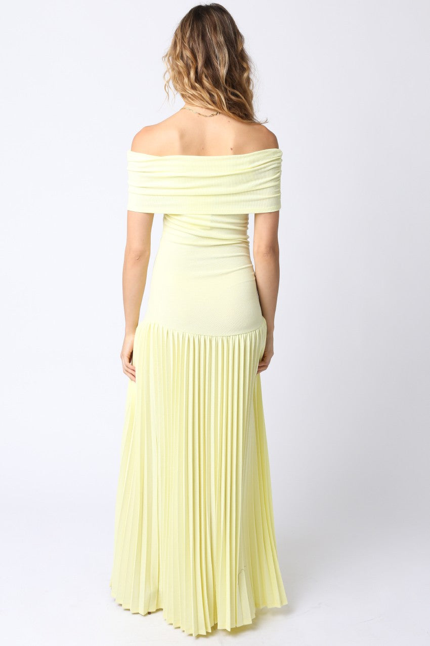Elina Drop Dress- Yellow
