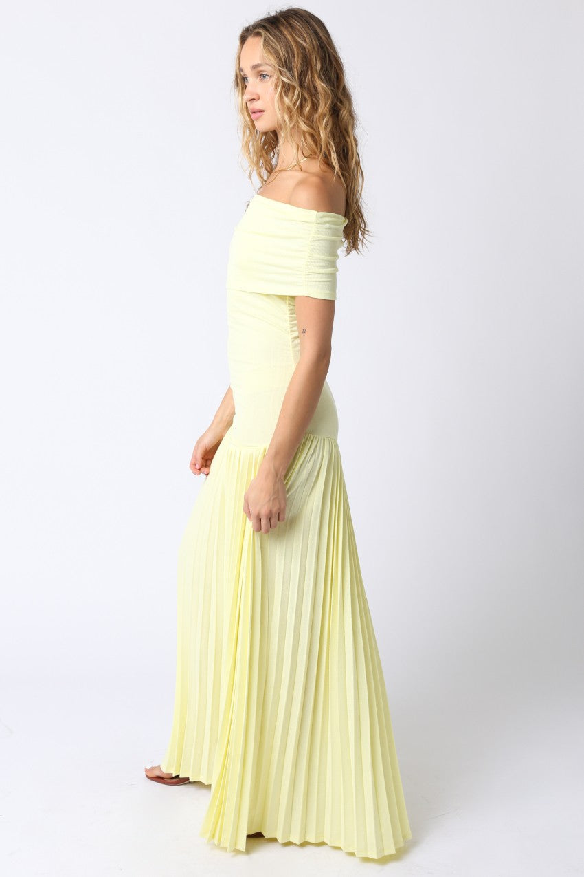 Elina Drop Dress- Yellow