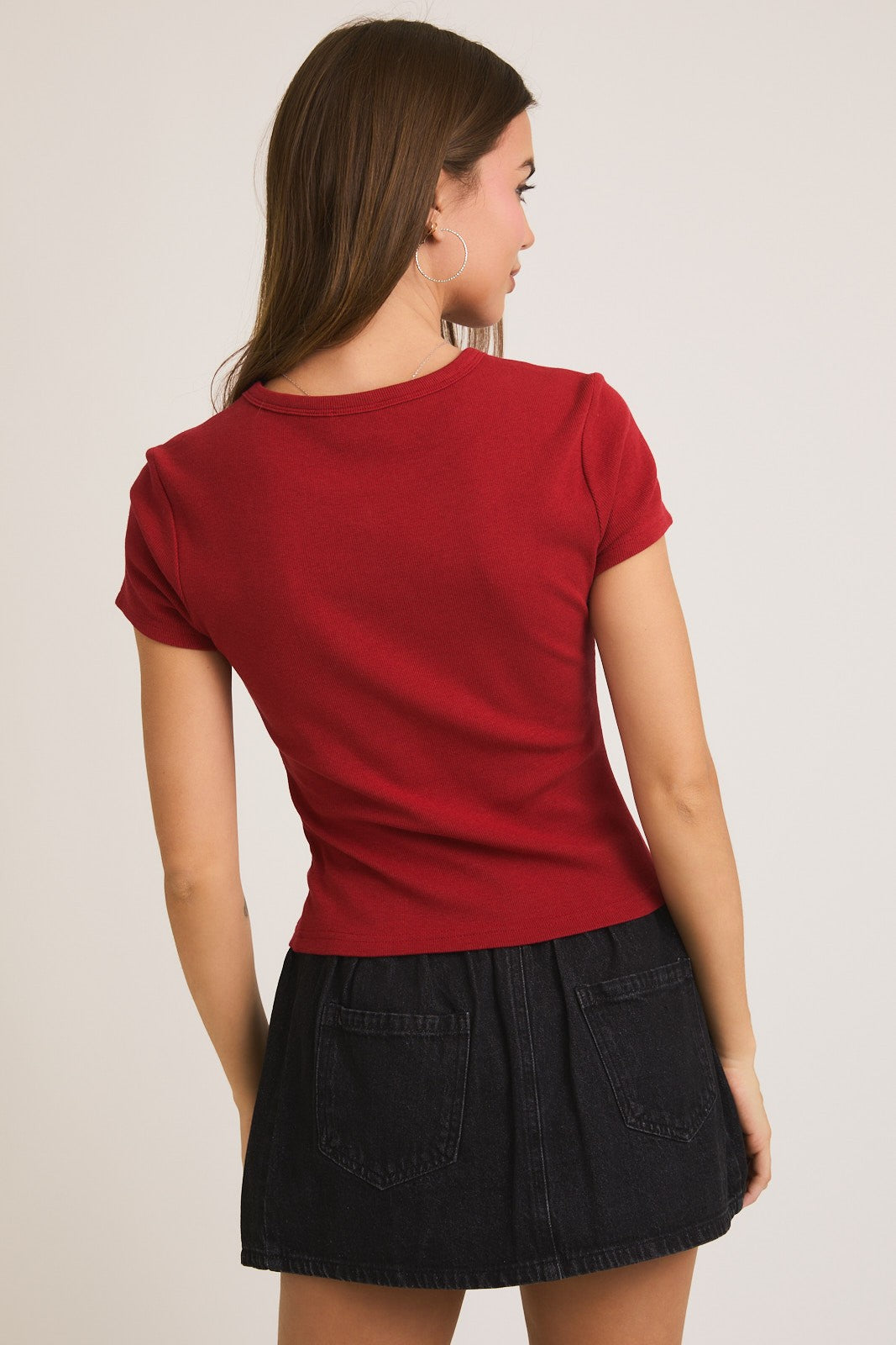 Flag Patch Tee- Red
