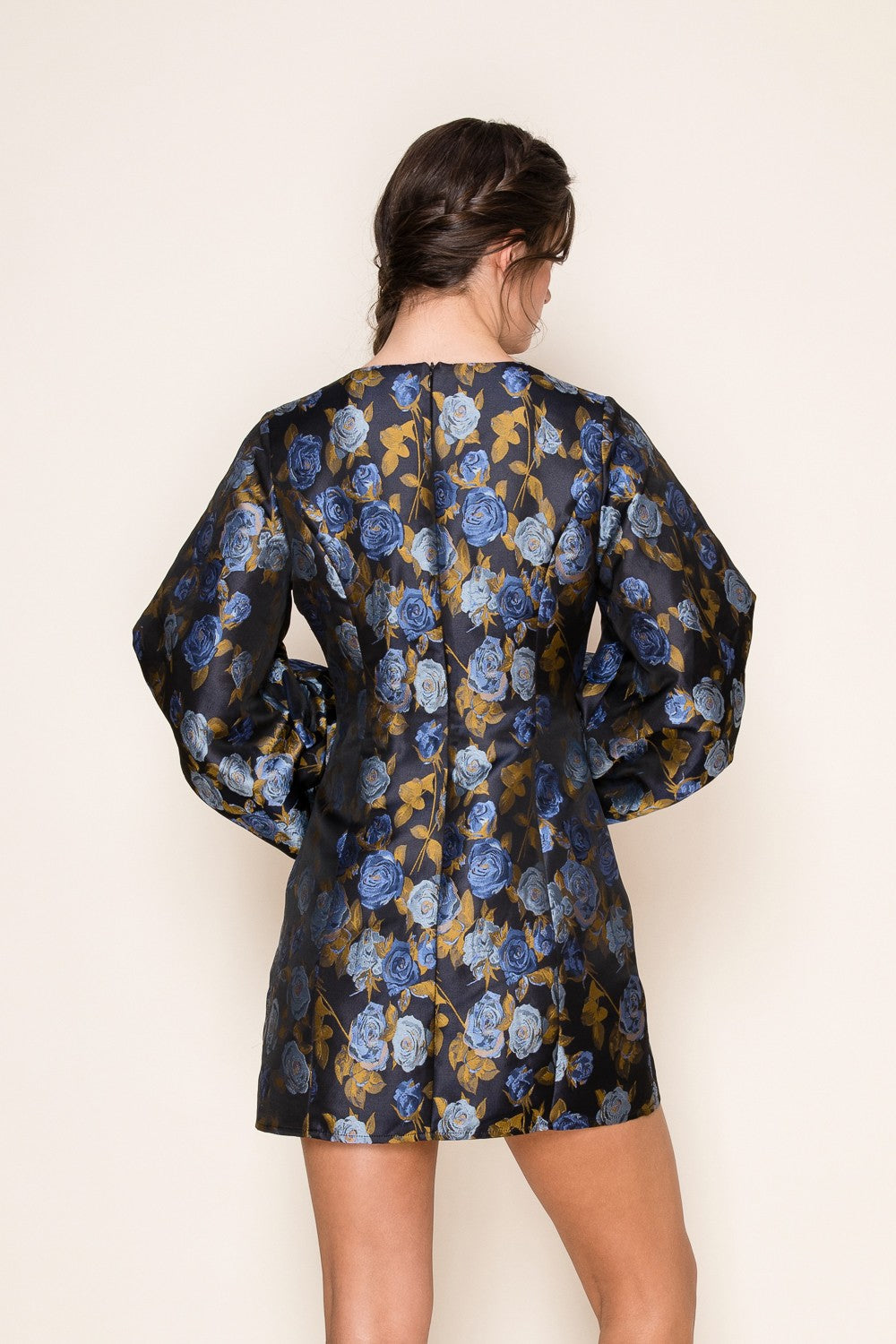 Dara Rose Mini Dress- Blue/Black