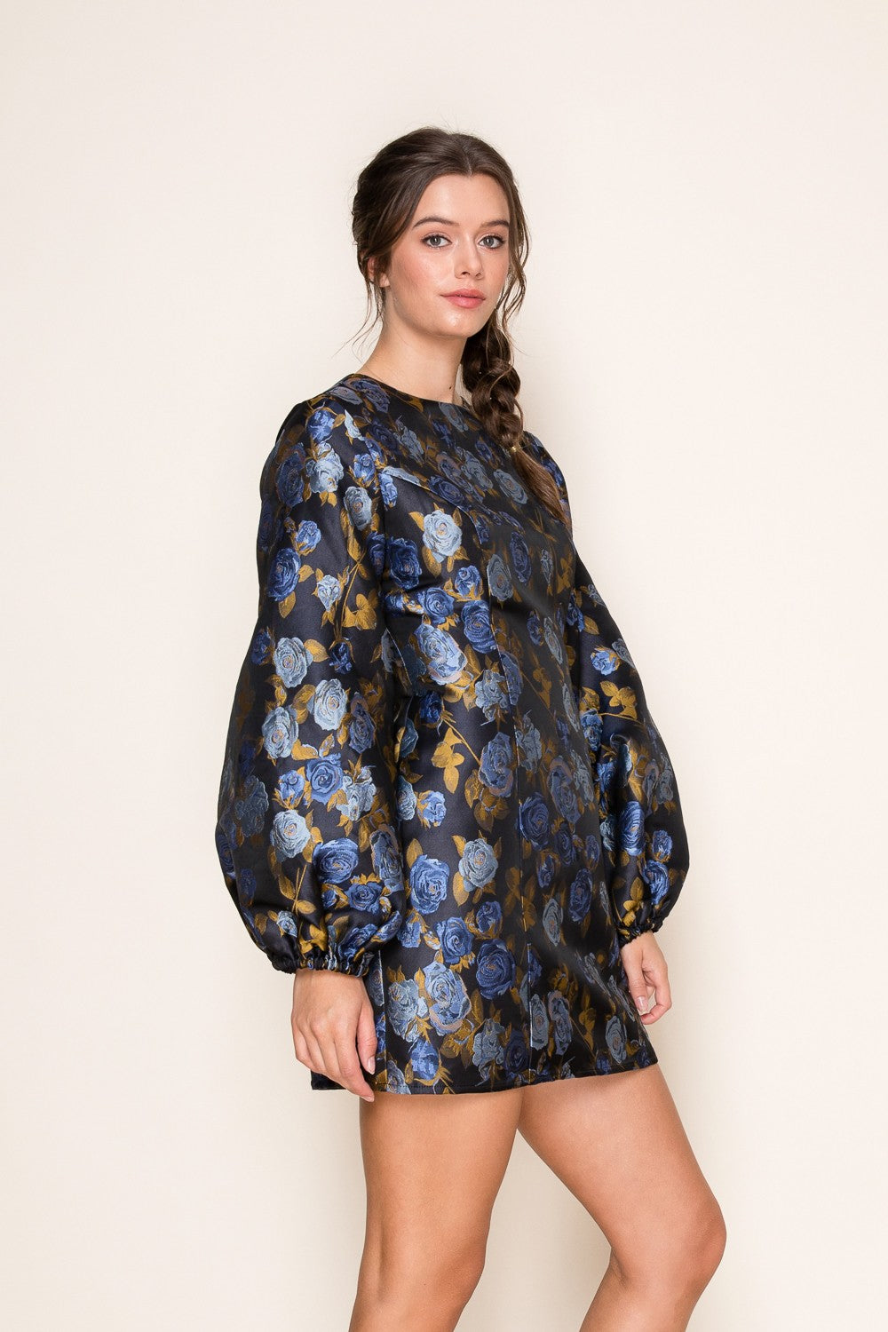 Dara Rose Mini Dress- Blue/Black