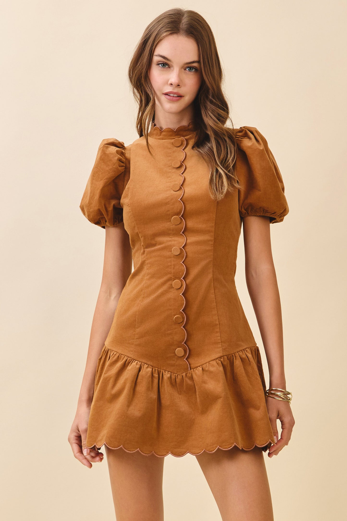 Elowen Mini Dress- Camel