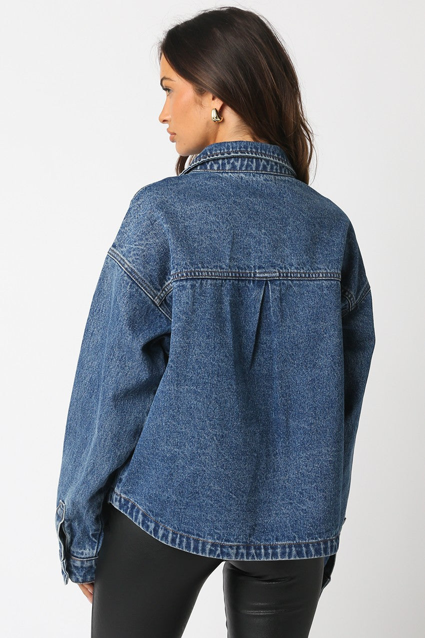 Deja Denim Jacket- Dark Denim