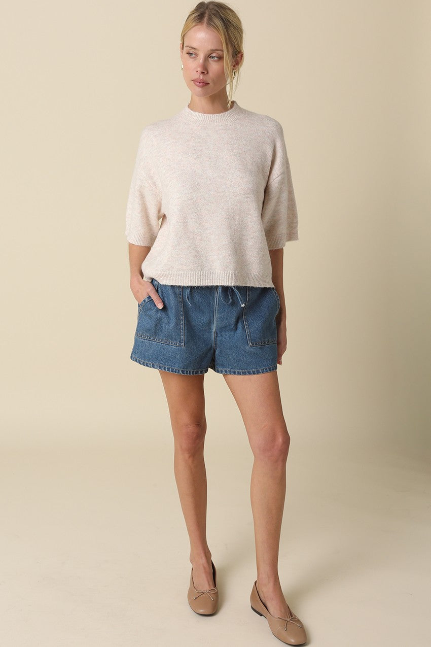 Rubi Drawstring Denim Shorts