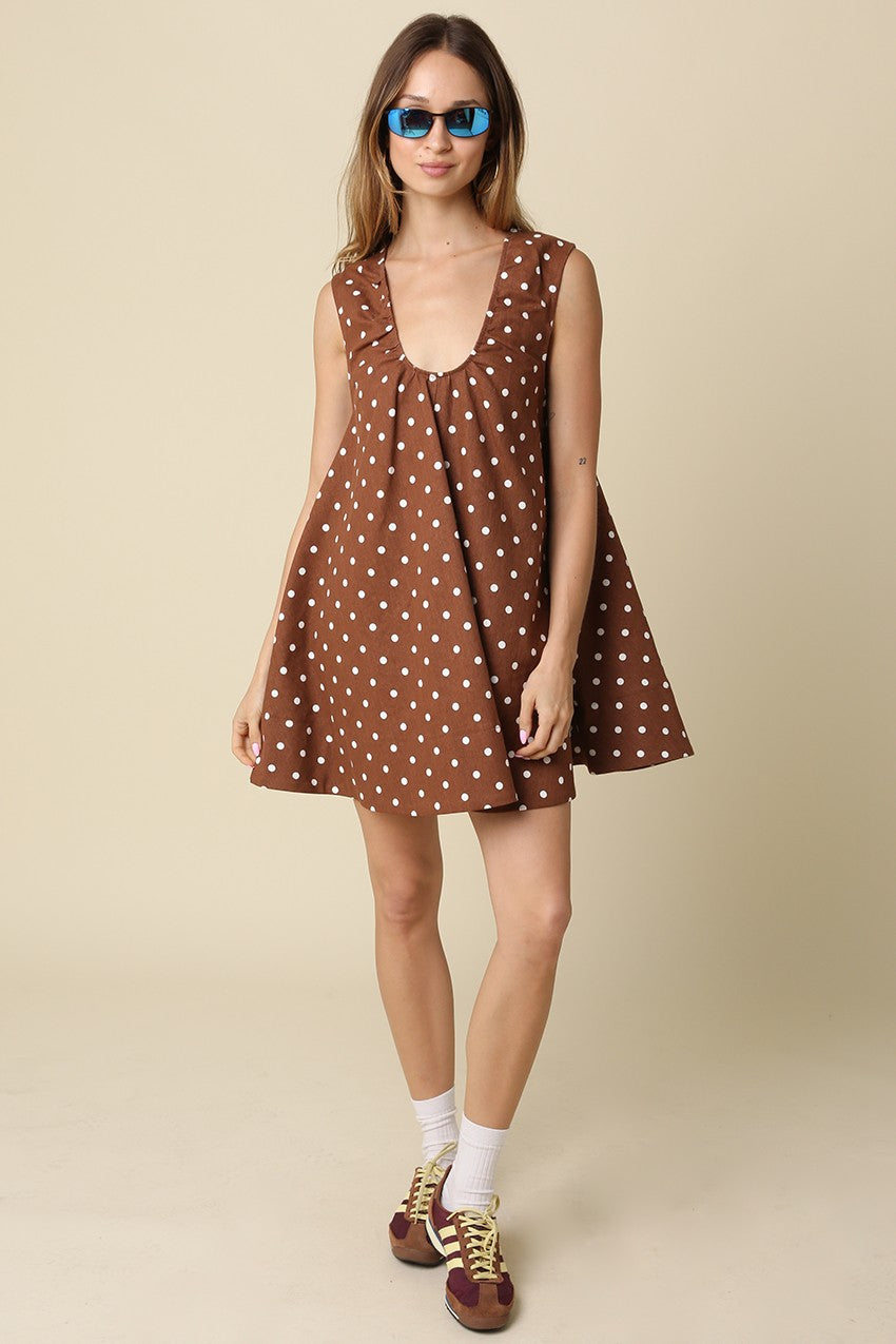 Rein Polka Dot Swing Mini Dress