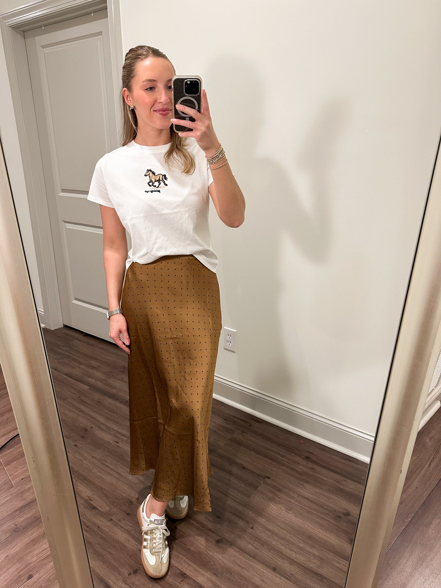 Chocolate Polka Dot Skirt