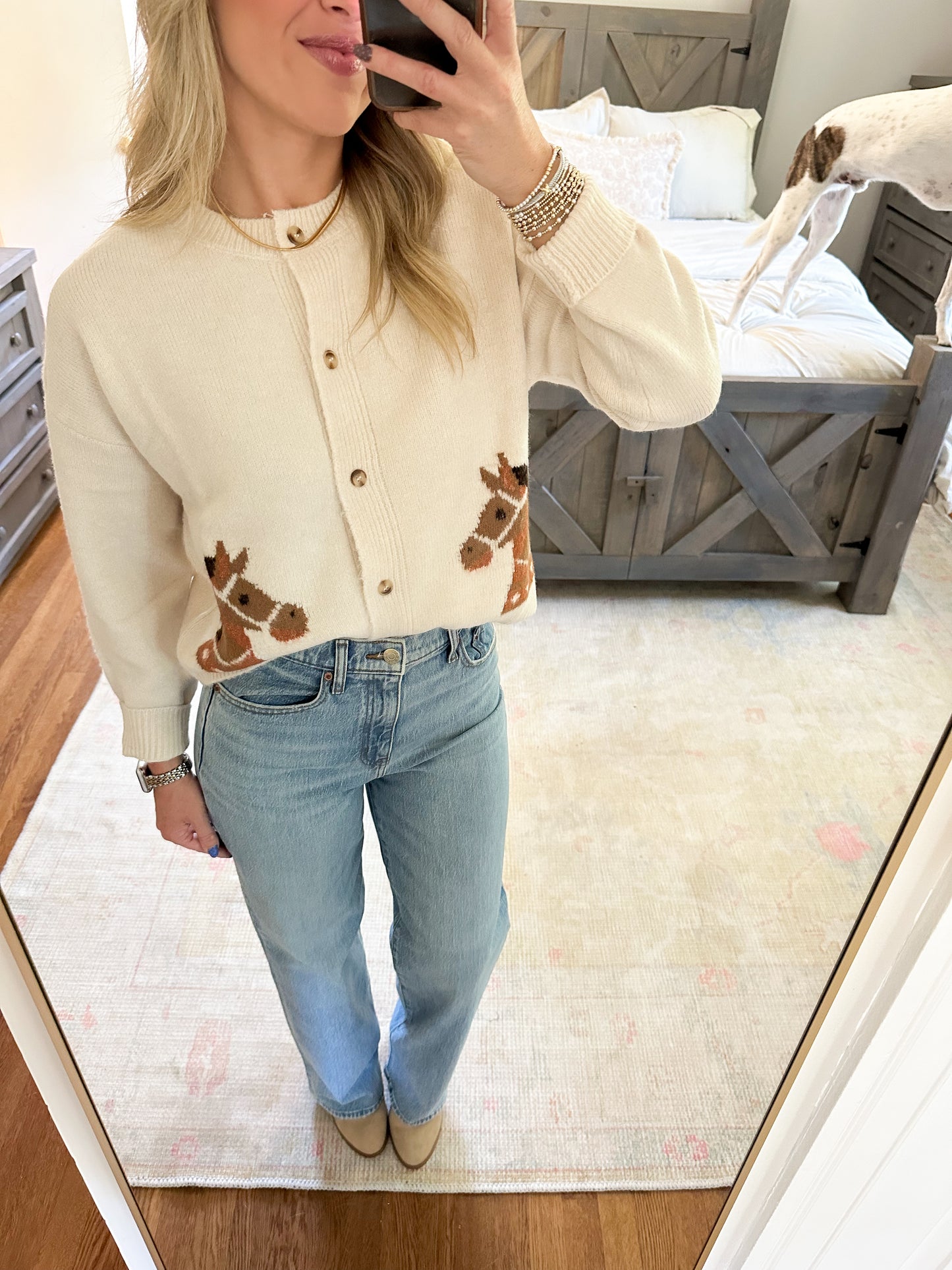Horse Sweater- Cream