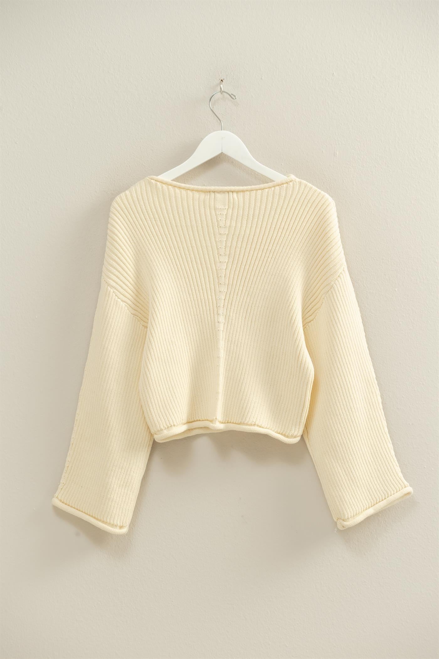 Ribbed Sweater- Cream