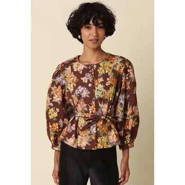 Naya Floral Tie Waist Blouse