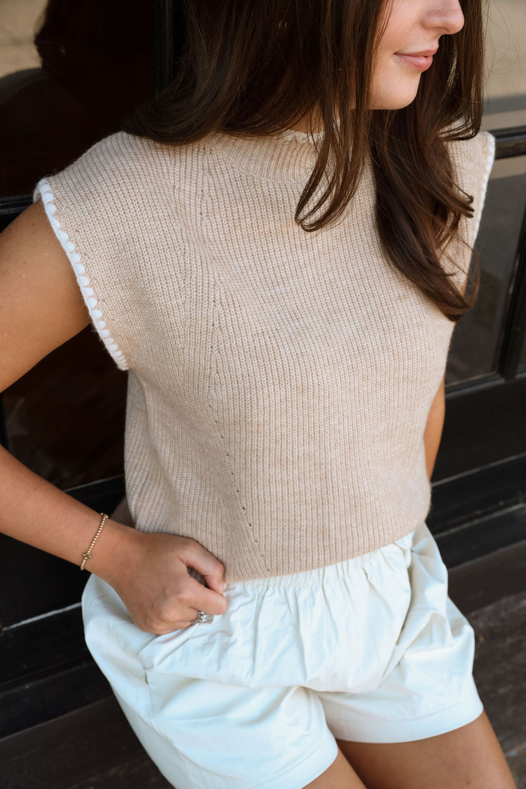 Rylie Sweater Vest- Oatmeal