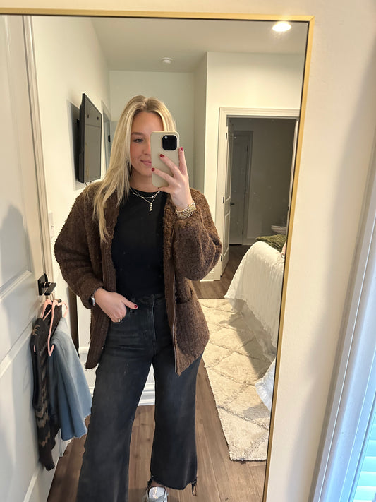 Bronze Zip Cardigan