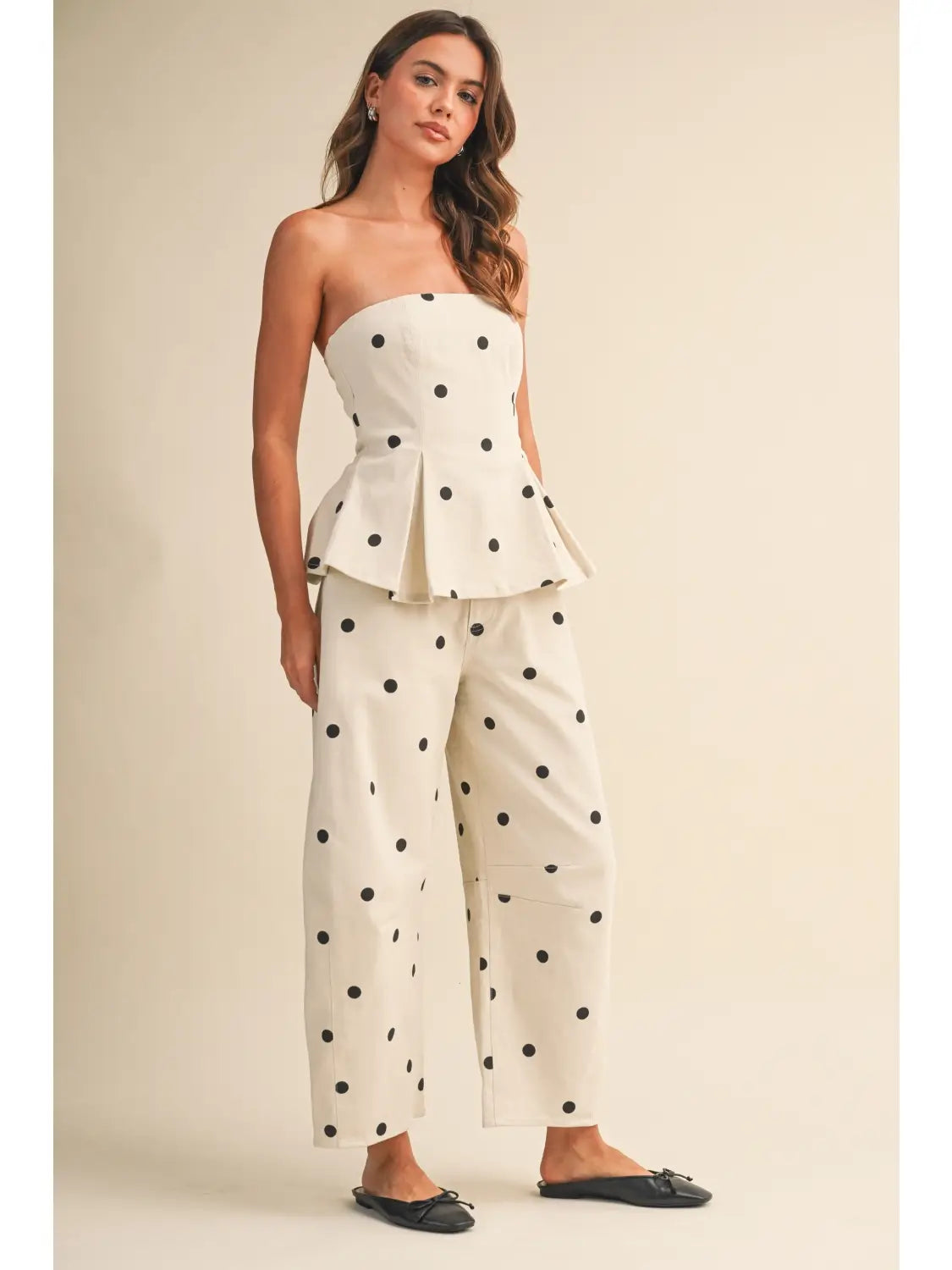 Lennon Polka Dot Set- White/Black