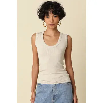 Kelsey Tank Top- Beige