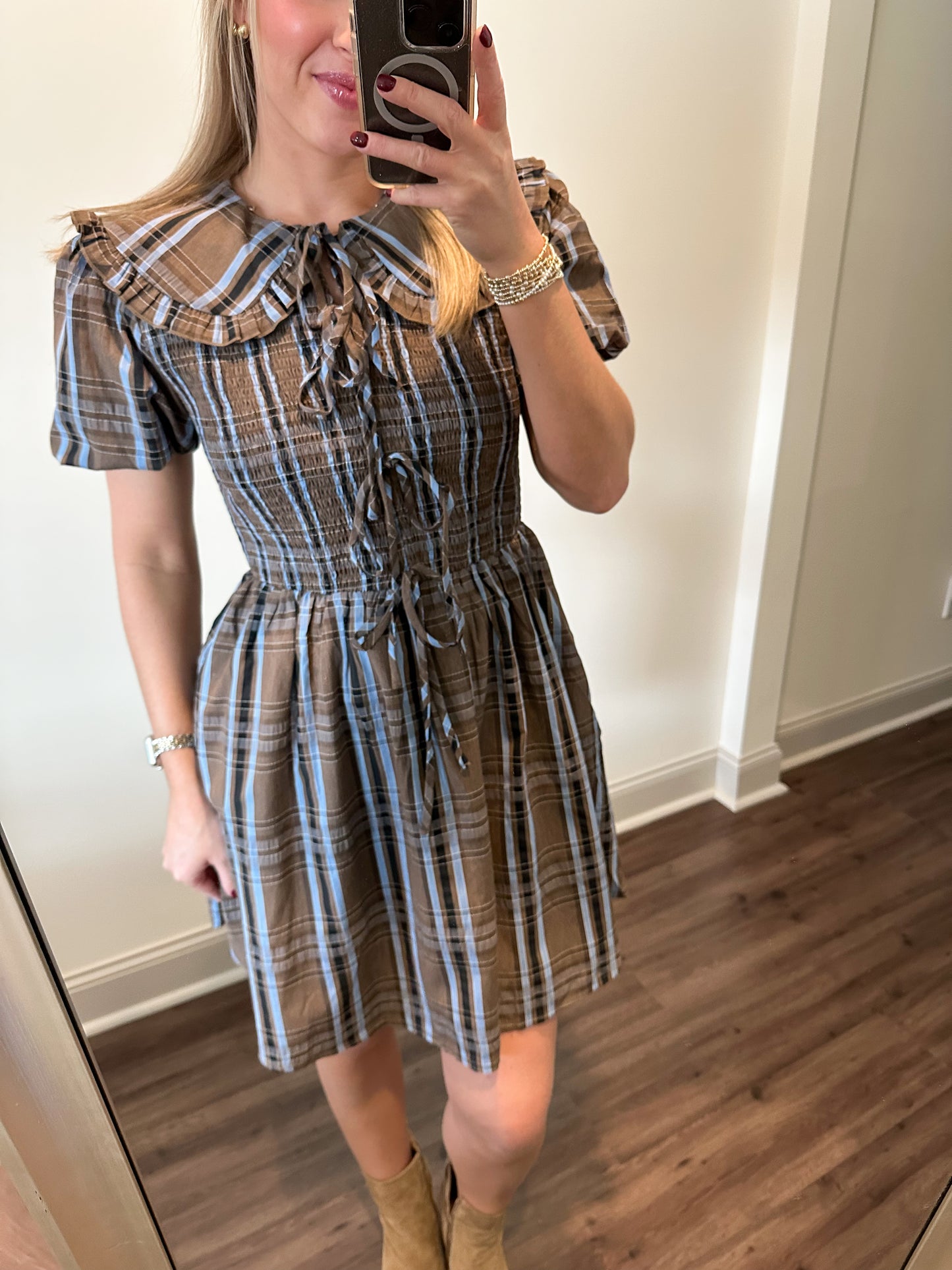 Truitt Plaid Mini- Brown/Blue