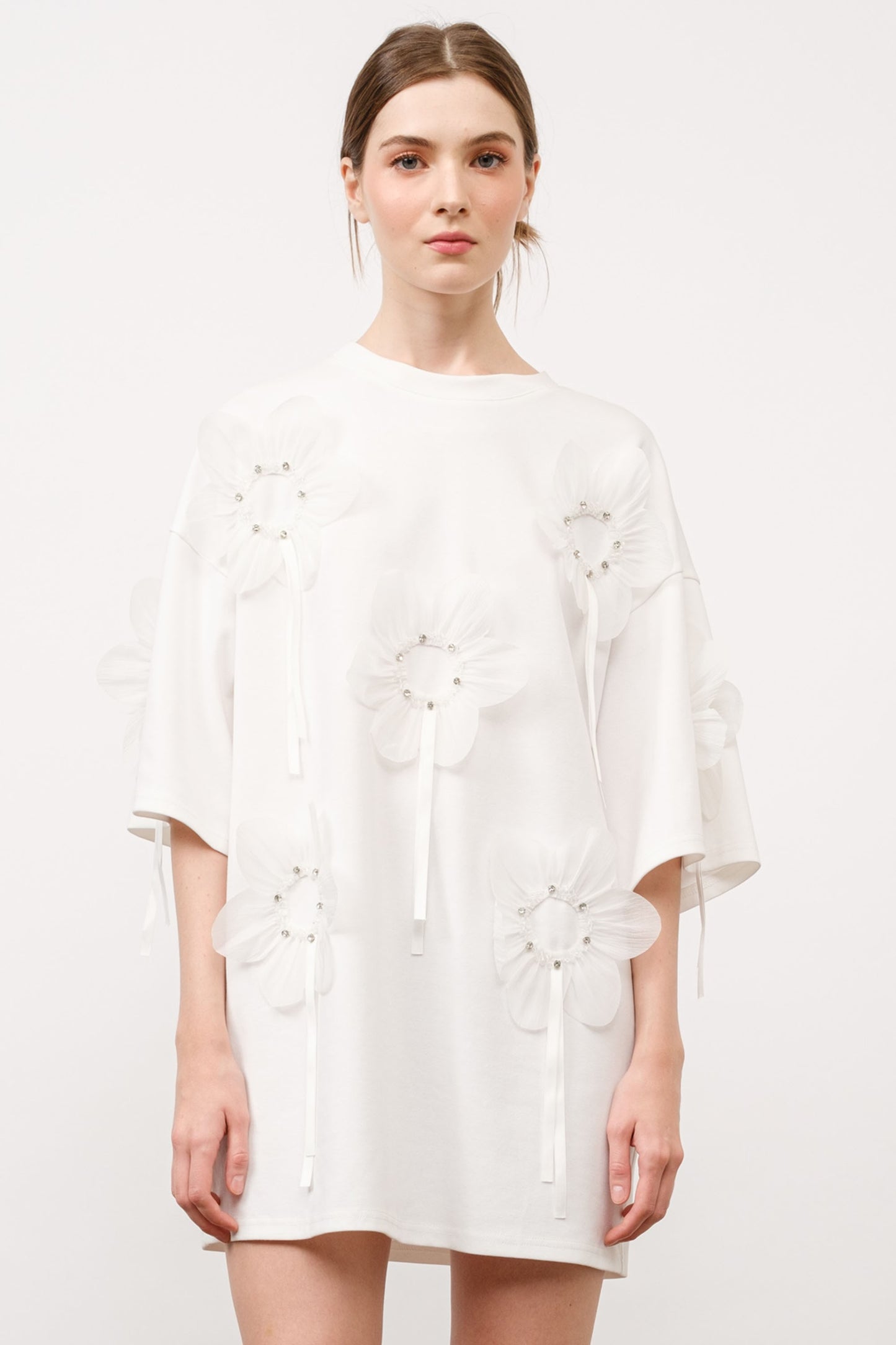 Camila T-Shirt Mini Dress- White