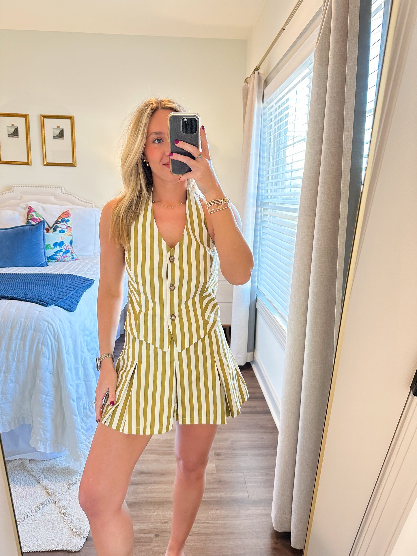 Maren Stripe Mini- Sage