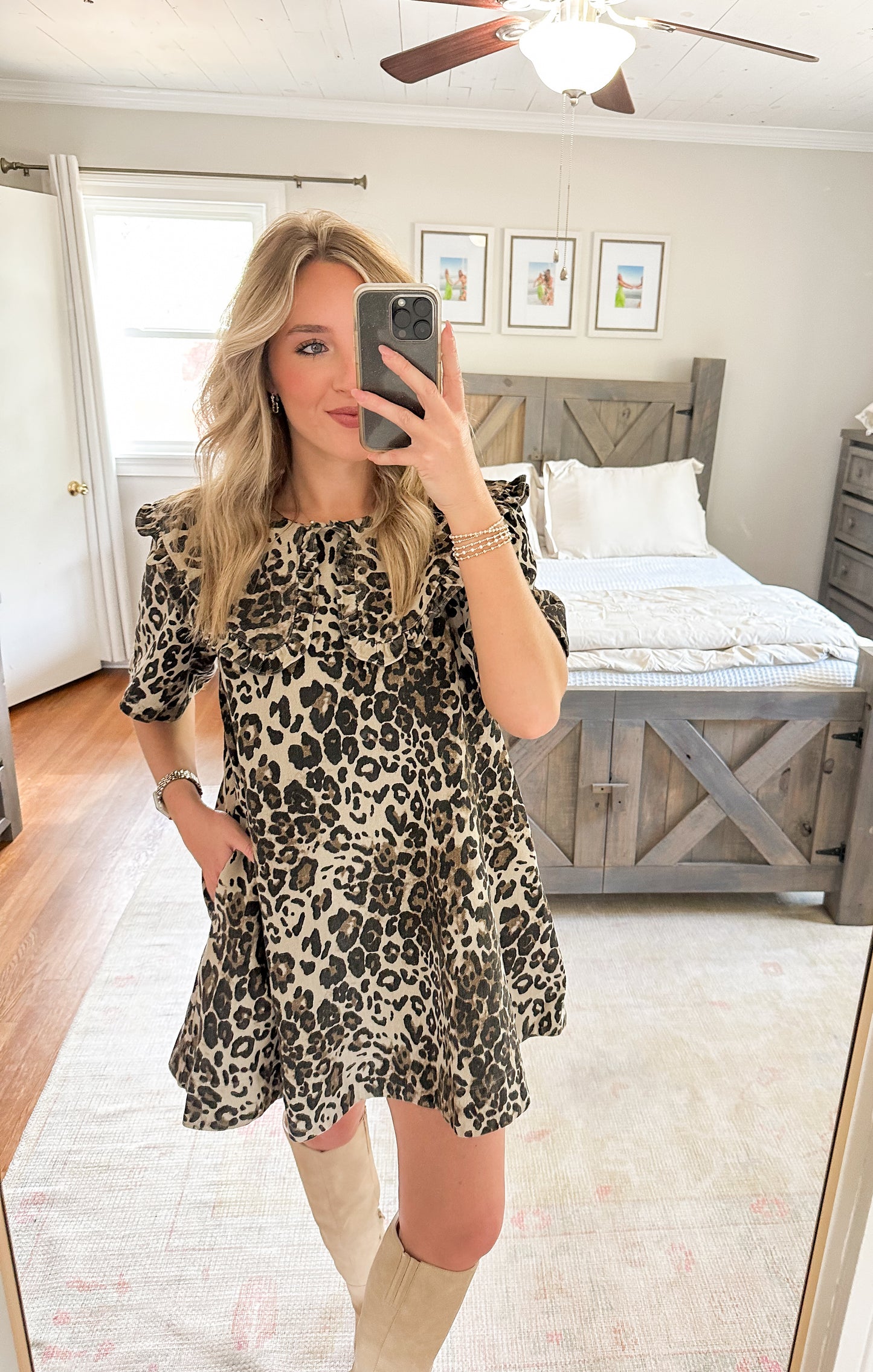 Ivie Leopard Mini Dress