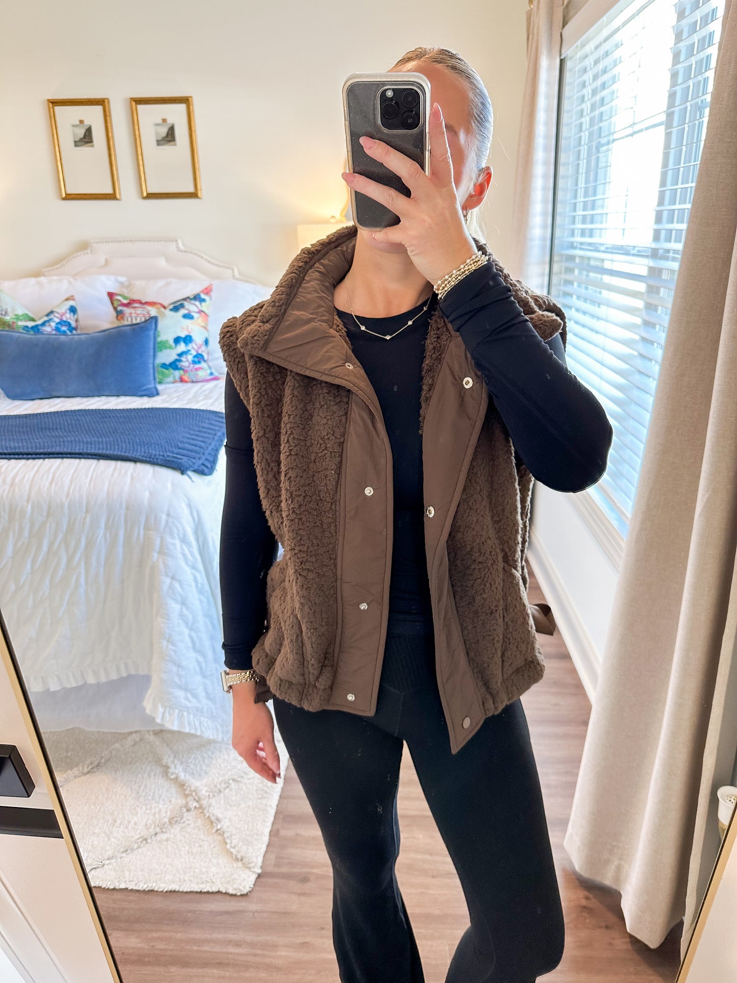 Brown Sherpa Vest