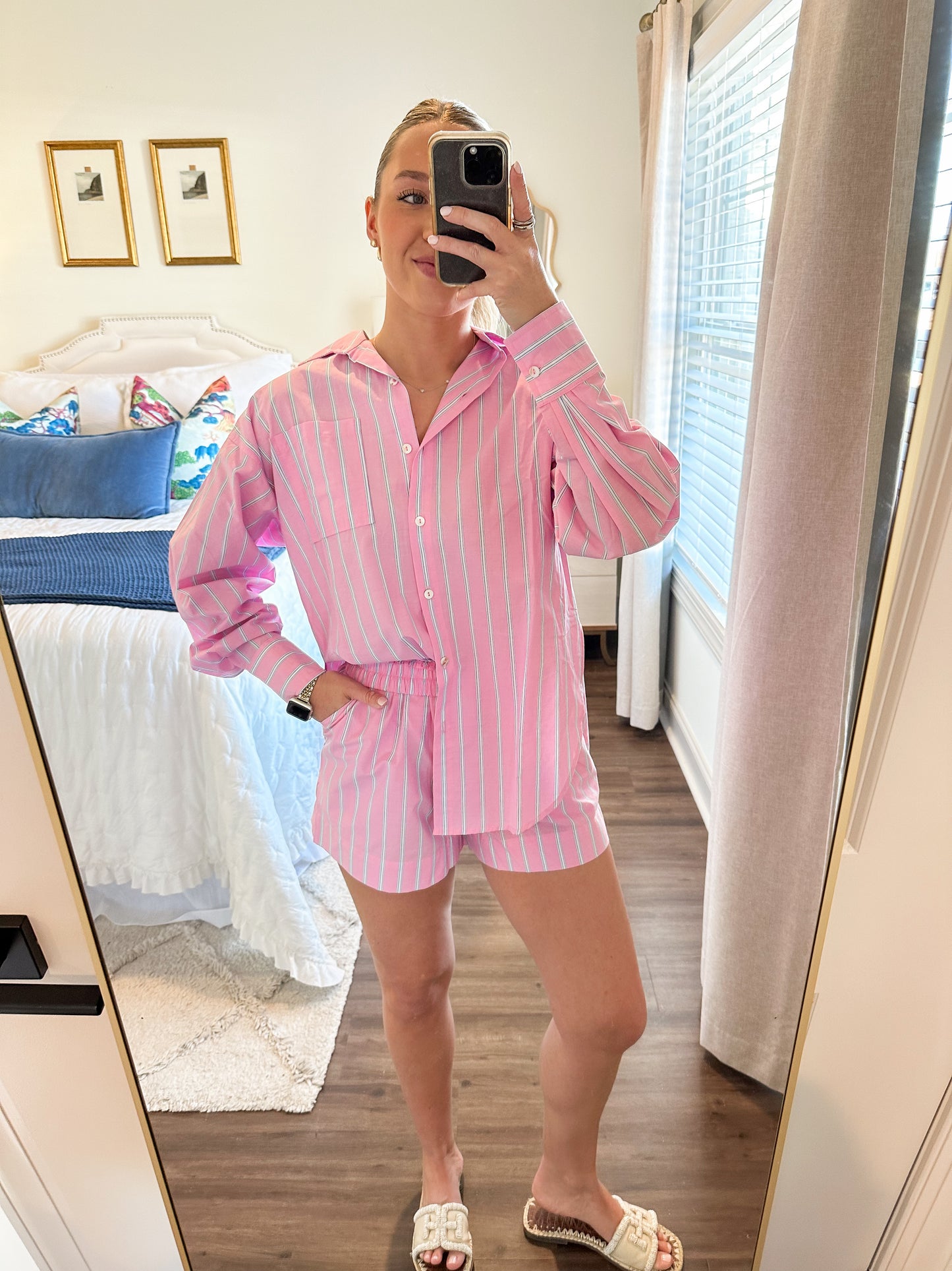 Dove Stripe Set- Pink/Blue