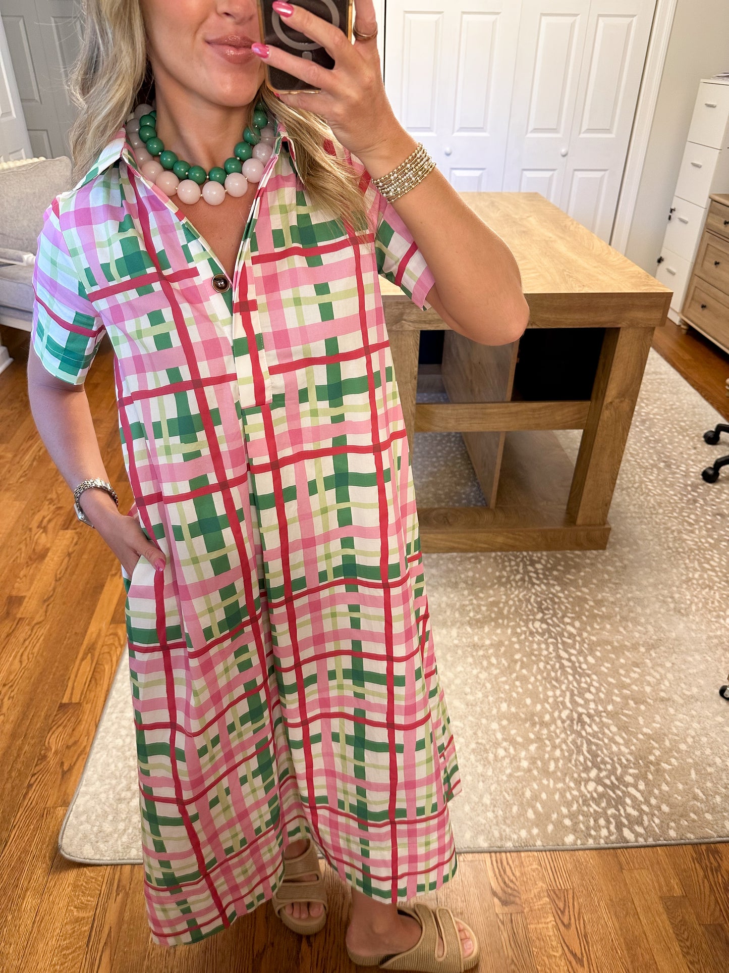 The Rosalie Maxi- Pink/Green