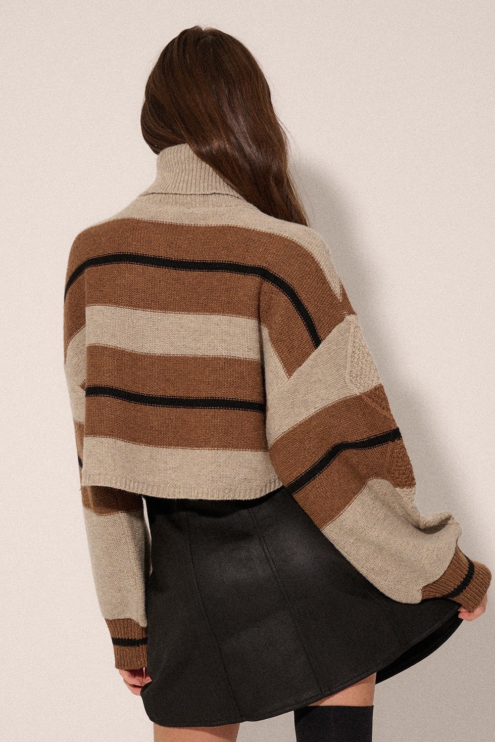 Stripe Turtleneck Sweater