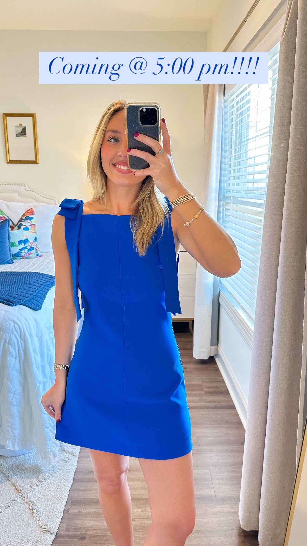 Lara Mini Dress- Royal