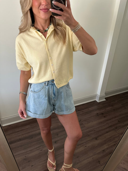 Emilie Top- Butter Yellow