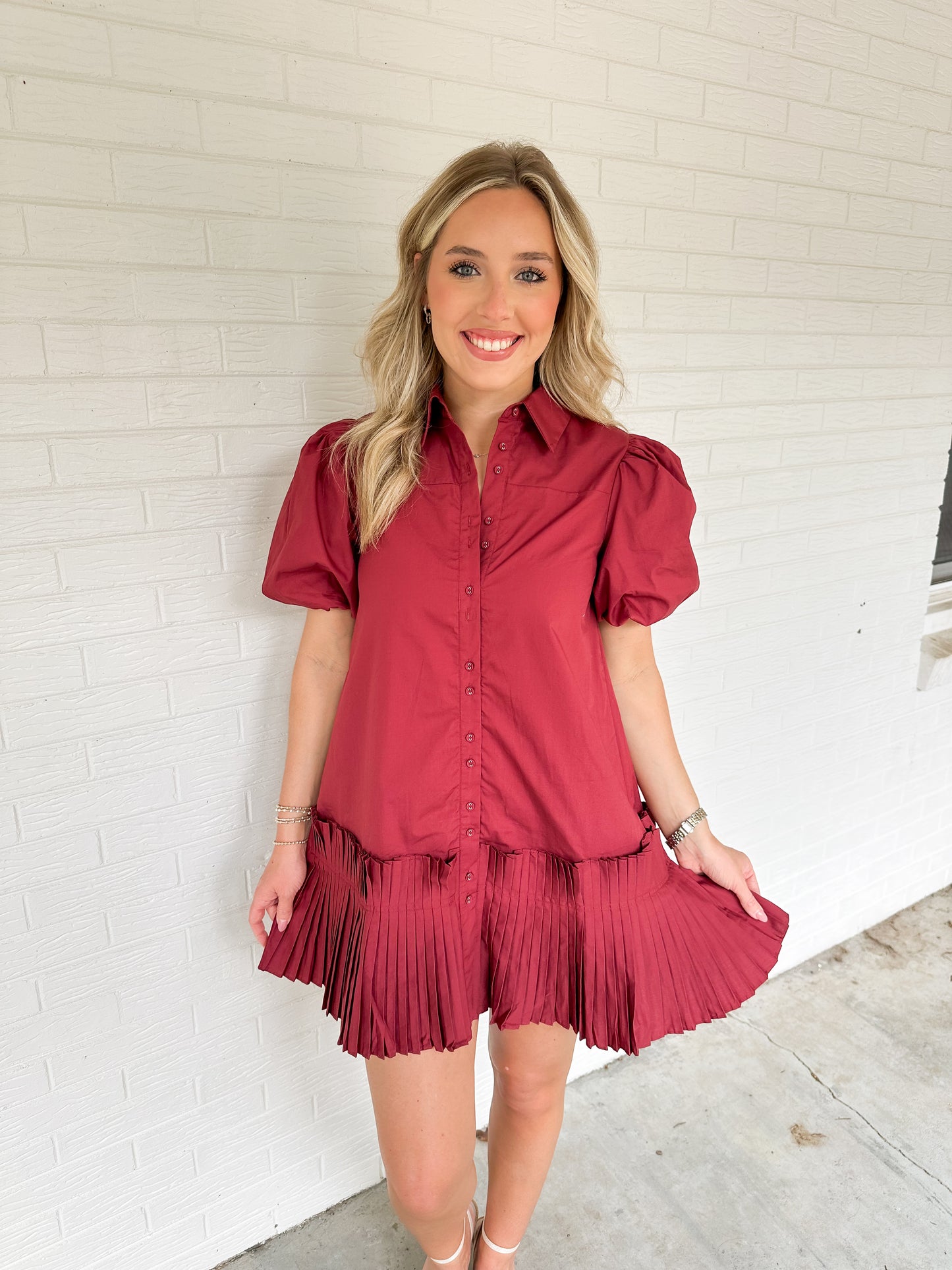 Holly Dress- Maroon