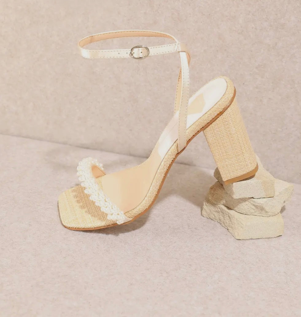 Zalima Pearl Strap Heel