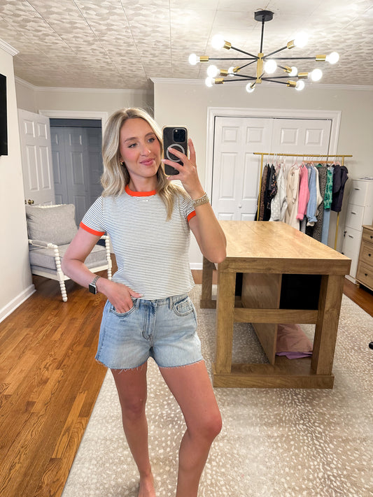 Ava Denim Shorts- Light Wash