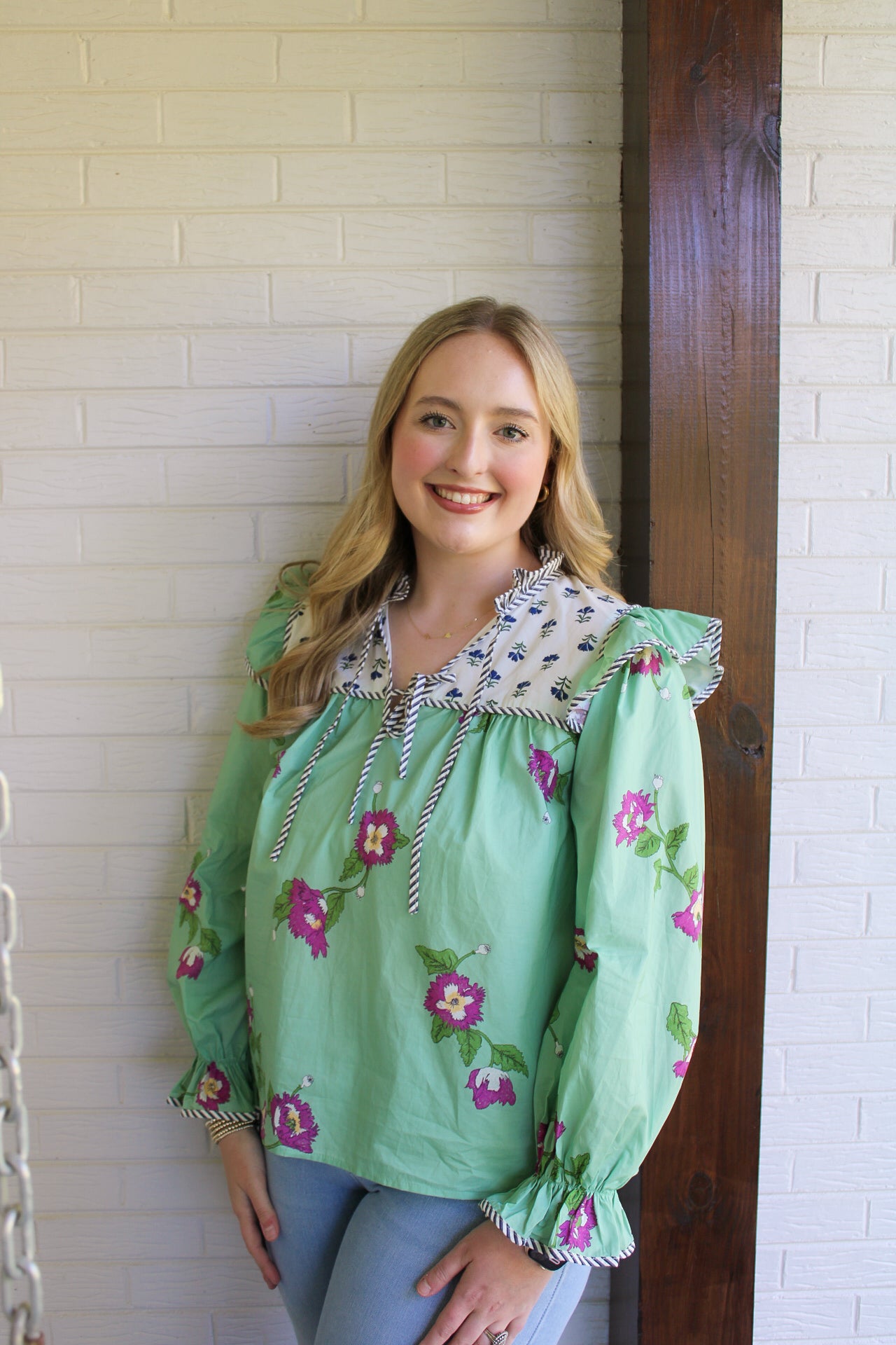 Jess Top- Apple Green